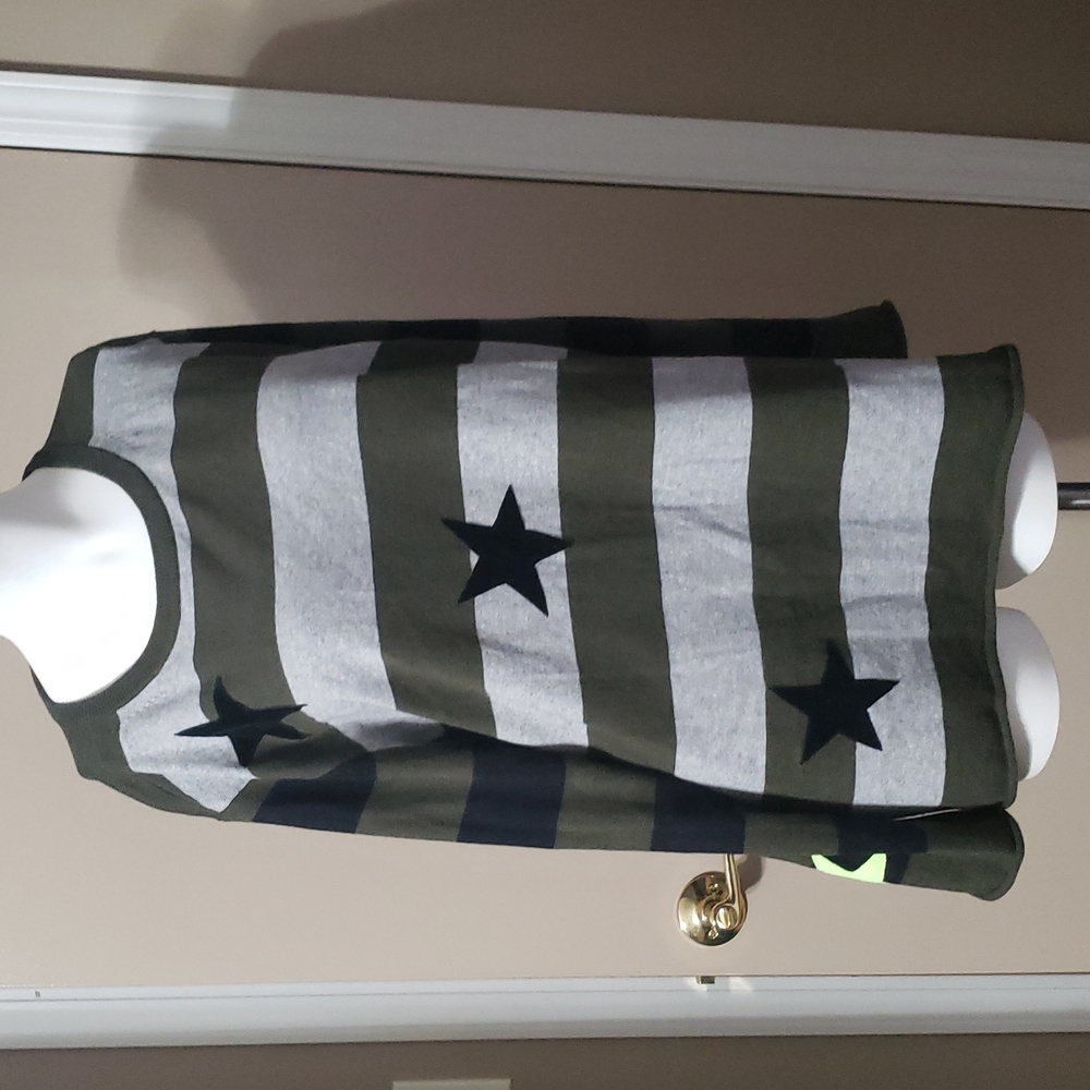 Lisa Todd Star Sweater with Stripes Soft and Cozy Lightweight 2X